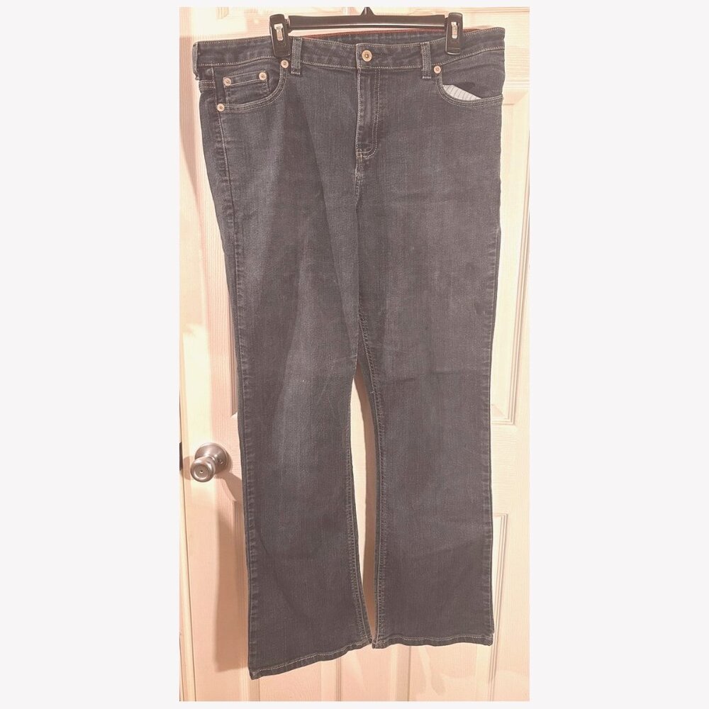 Dickies Relaxed Fit Boot Cut Leg Women's Midrise Blue Jeans Size 16TL #FD138DSW